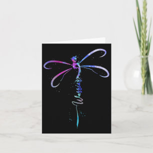 Cartão Dragonfly Warrior Semicolon Prevenção Suicídio Awa