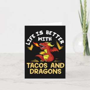 Cartão Dragons Tacos Mulheres Homens Crianças Mexicanas A