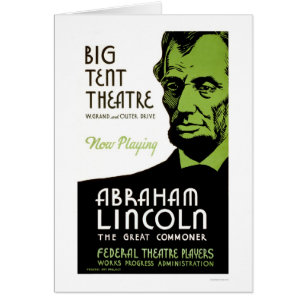 Cartão Drama de Abraham Lincoln WPA 1936