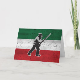 Cartão Drapeau Québec e Patriote Henri Julien érodé