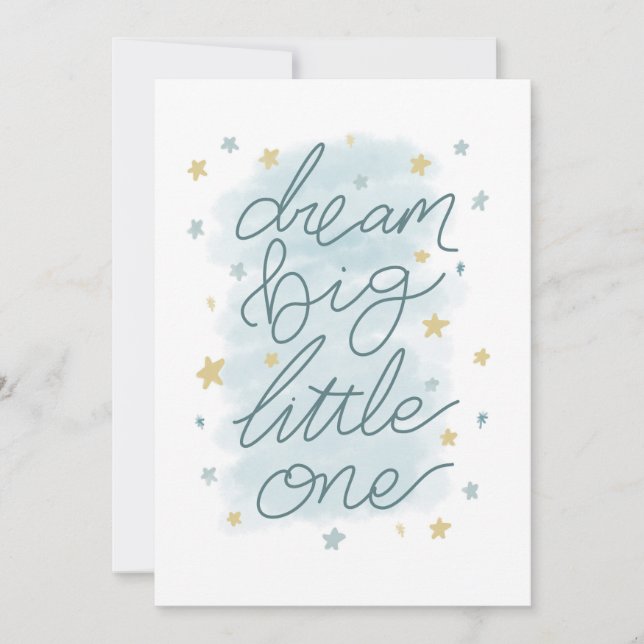 Cartão Dream Big Little One Pastel Stars (Frente)
