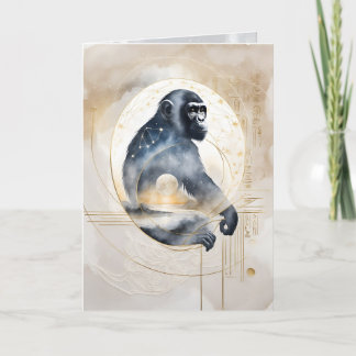Cartão Dreamwoven Guardian Chimpanzee Greeting Card