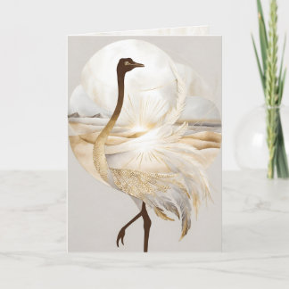 Cartão Dreamwoven Guardian Ostrich Greeting Card