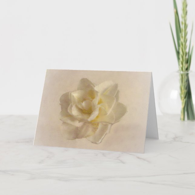 Cartão Dreamy White Jonquilla Fllower Art Note Card (Frente)