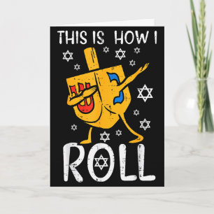 Cartão Dreidel Dançando Hanukkah Feio Chanukah Engraçado 