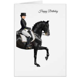 Cartão Dressage Birthday