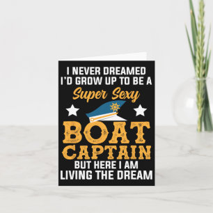 Cartão Drew Super Y Boat Capitão Vivendo Sonho Navegando