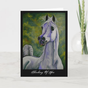 Cartão "Drinking the Wind" Arabian horse card