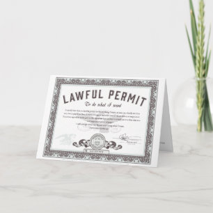 Cartão Drone Hunting Permit Card