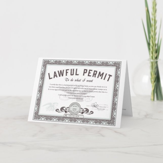 Cartão Drone Hunting Permit Card (Frente)