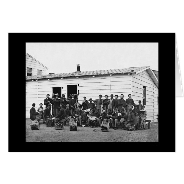 Cartão Drummers at Leisure in Washington, DC 1865 (Frente Horizontal)