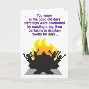 Cartão Drunken Revelry Humorous Birthday Card