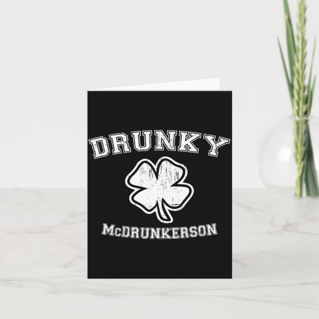 Cartão Drunky Mcdrunkerson Funny St. Patricks Day Irish D (Frente)
