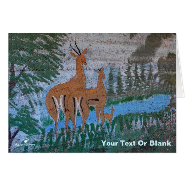 Cartão Druze Street Art - Gazelle (Frente Horizontal)