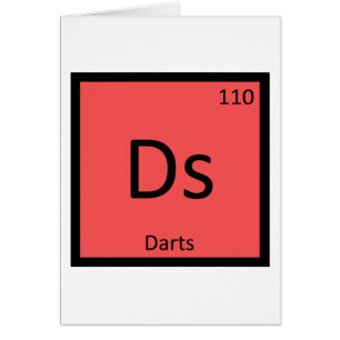 Cartão Ds - Darts Sports Chemistry Símbolo de Mesa Periód