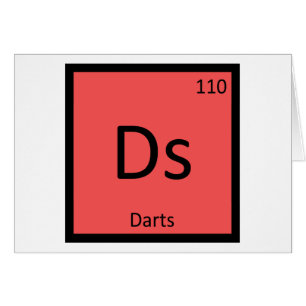 Cartão Ds - Símbolo da Tabela Periódica de Química de Dar