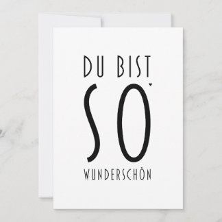 Cartão Du bist so wunderschön - valentine card