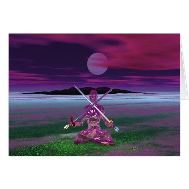 Cartão Duas das espadas (Frente Horizontal)