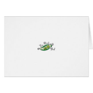 Cartão Duas ervilhas em um vagem