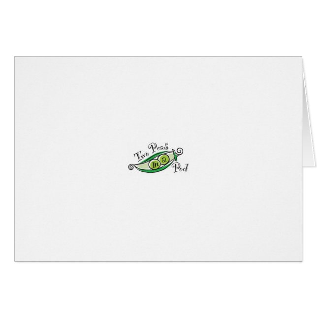 Cartão Duas ervilhas em um vagem (Frente Horizontal)