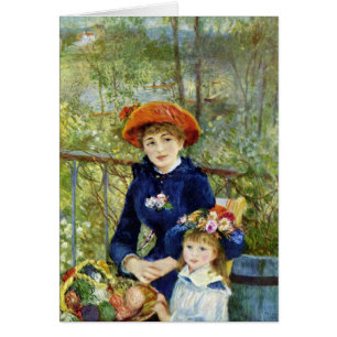 Cartão Duas Irmãs (Na Varanda) de Pierre Renoir