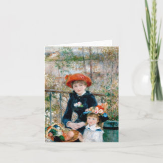 Cartão Duas Irmãs - Pintura Impressionista Renoir