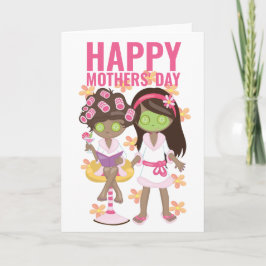 Cartão Duas Mães de Dia de Spa Feliz Dia das Mães Gays