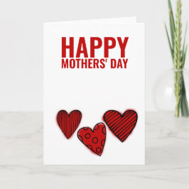 Cartão Duas Mães Feliz Dia das Mães Gay Vermelho