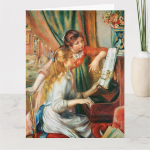 Cartão Duas Meninas ao Piano por Renoir Grande