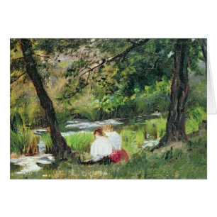 Cartão Duas mulheres assentadas