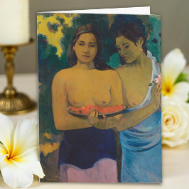 Cartão Duas mulheres taitianas por Paul Gauguin, Arte