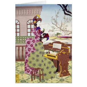 Cartão Duas senhoras japonesas, C1890