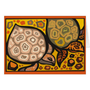 Cartão Duas Tartarugas Mosaicas