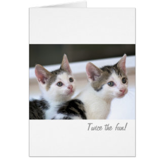 Cartão Duas vezes o divertimento!