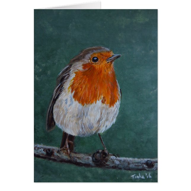 Cartão Dubbele kaart Roodborst. (Frente)