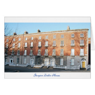 Cartão Dublin Irlanda, antigas casas da Geórgia
