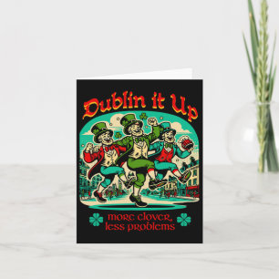 Cartão Dublin It Up - Duendes Irlandeses Dançando