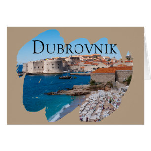 Cartão Dubrovnik com uma vista