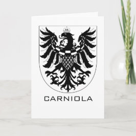 Cartão Ducado da Carníola Arte Heráldica Monocromática