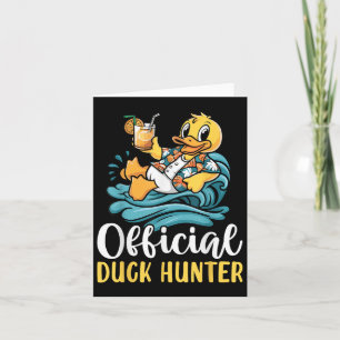 Cartão Duck Cruise Boat Tee Funny Rubber Duck Caça Squ