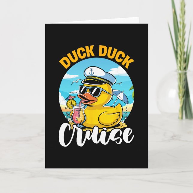 Cartão Duck Duck Cruise Funny Family Cruising Matching Gr (Frente)
