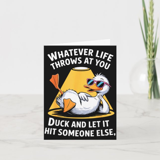 Cartão Duck Lover Funny Quote For Men Women Boys Kids Gra (Frente)