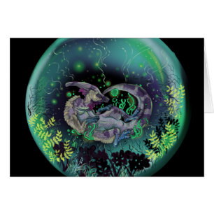 Cartão Duckbill Dinosaur Art