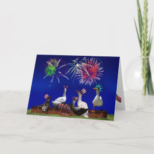 Cartão Ducky Celebration para 4 de julho