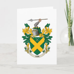 Cartão Duddy Family Crest - Blank Greeting Card