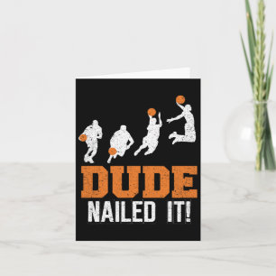 Cartão Dude Nails Ti Cute Bysketbyll Game Vintage Byll S
