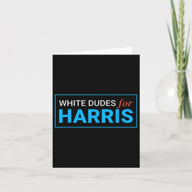 Cartão Dudes Para Kamala Harris 12 (Frente)