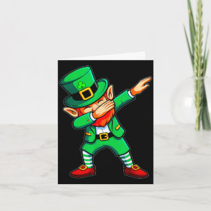 Cartão Duende fazendo dab feliz dia de São Patrício menin