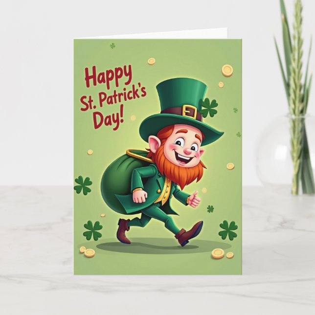 Cartão Duende Shamrock (Frente)
