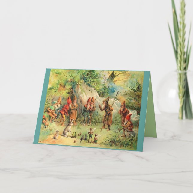 Cartão Duendes feriado ou todo o vazio das fadas dos (Frente)